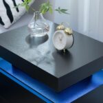 Modern LED Nightstand with 2 Drawers
