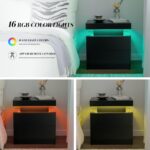 Modern LED Nightstand with 2 Drawers