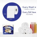Panda Cuddle Soft Quilted Toilet Rolls, Super Quality Classic 3 Ply Toilet Tissue Unscented, Provide Ultimate Quilted Comfort – 90 Rolls